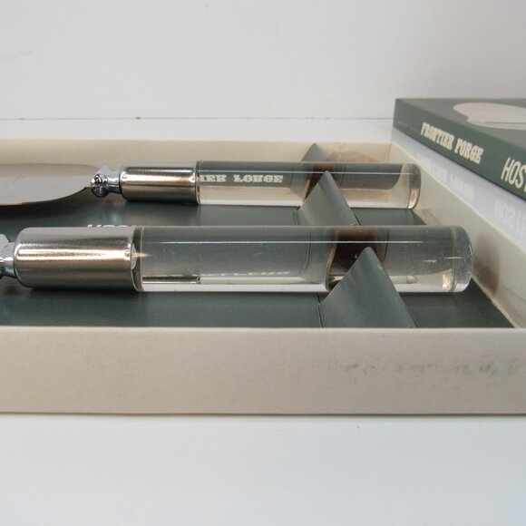 Frontier Forge Hostess Helpers Serving Set Stainless with Clear Acrylic Handles - Picture 7 of 8